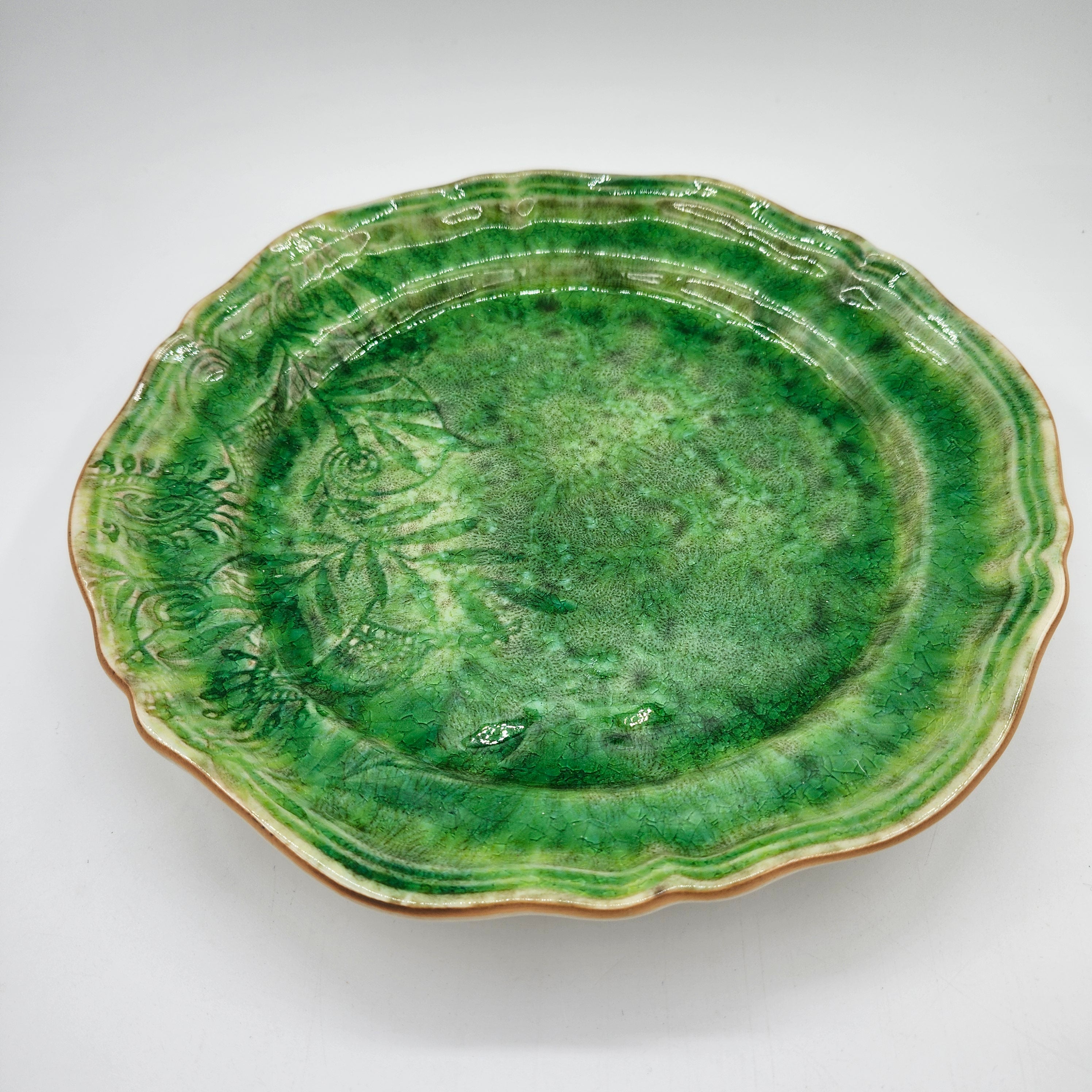 Seaweed green Sthal dinner plate