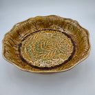 Pineapple ceramic pie and serving dish, white stoneware, detail view