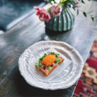 Sthal white ceramic salad plate, 23cm stoneware with subtle pattern, made in Portugal