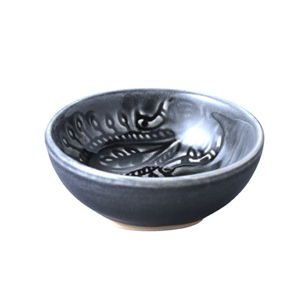 Sthal thunder small dip bowl, stoneware, detail