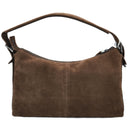 Brown suede city bag, Ceannis, detail