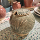 Sthal lidded ceramic sugar bowl in antique white