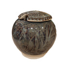 Sthal lidded ceramic sugar bowl in fig