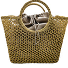 Gold metallic summer basket, Ceannis, detail