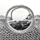 Ceannis silver summer basket, side view