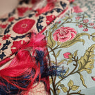 Suzani Niksaar linen runner, hand-embroidered detail