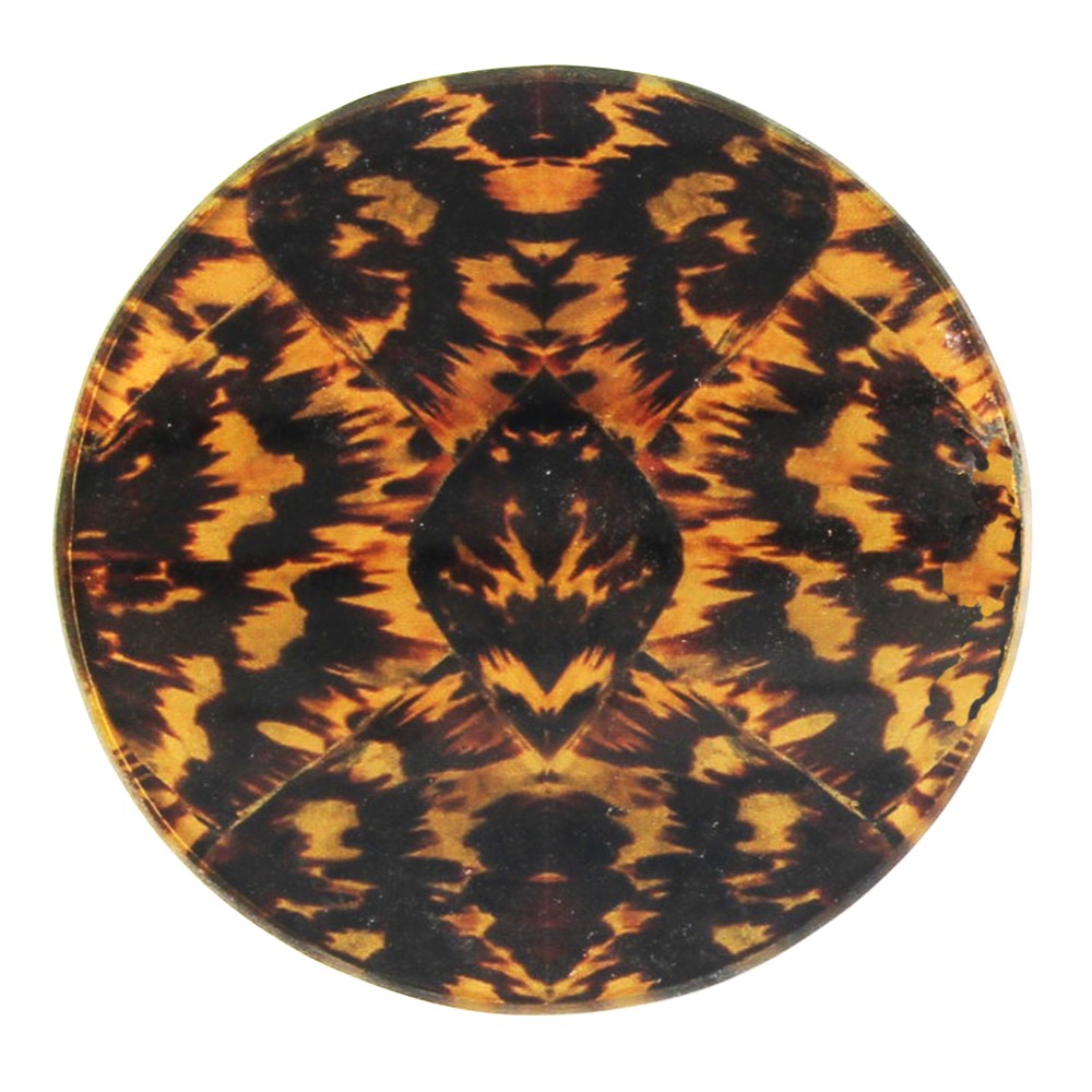 Faux tortoise shell drinks coasters, set of 4, tempered glass, 10 x 10 cm, Forwood Design