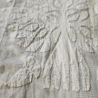 Tree of life organza applique bedspread, cutwork detail