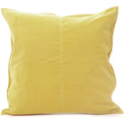 Lemon cotton velvet cushion cover, 50 x 50cm, concealed back zip
