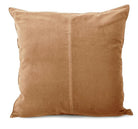 Caramel cotton velvet cushion cover, 50 x 50cm, concealed back zip