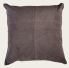Charcoal cotton velvet cushion cover, 50 x 50cm, concealed back zip