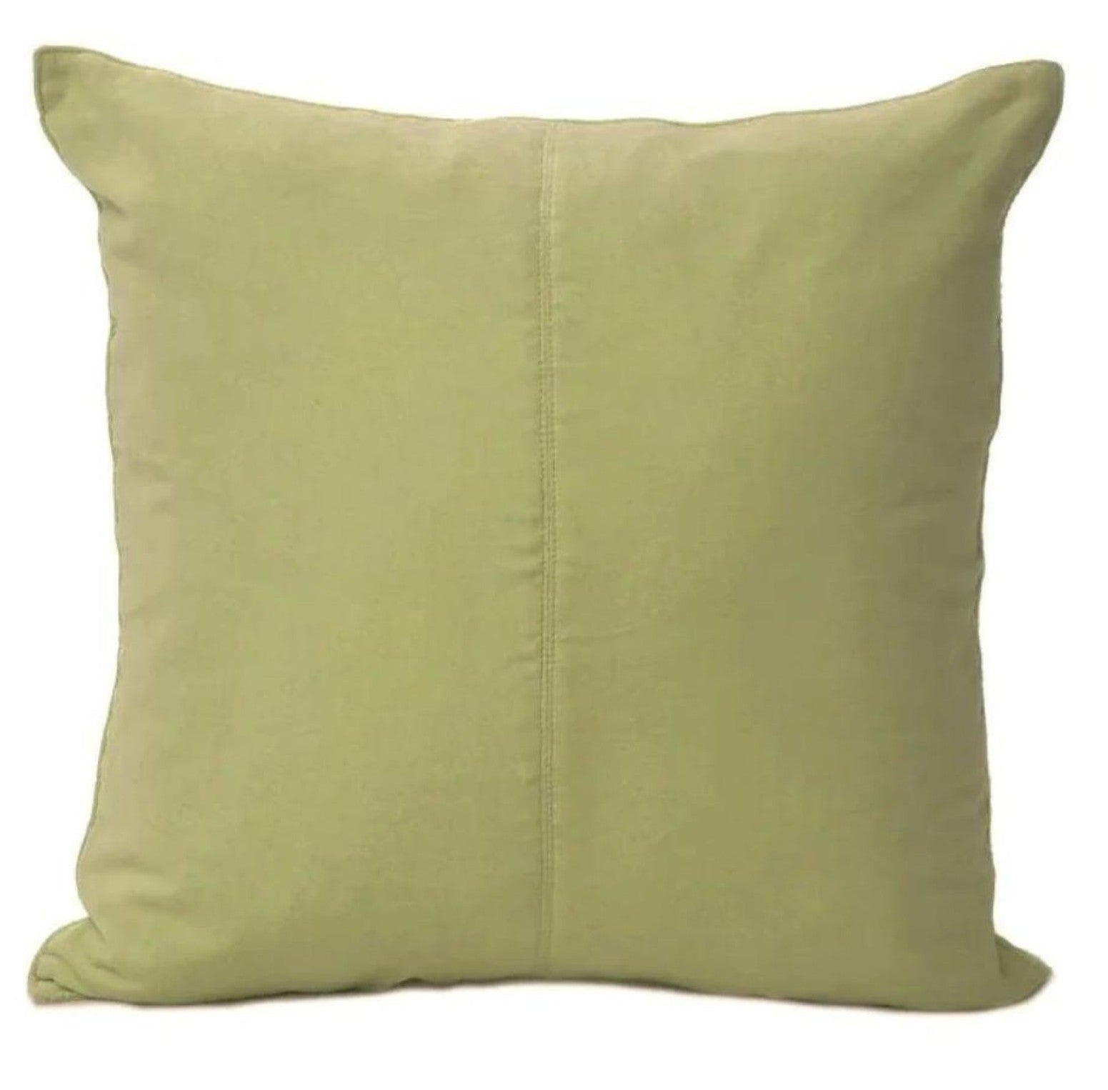 Grass green cotton velvet cushion cover, 50 x 50cm, concealed back zip