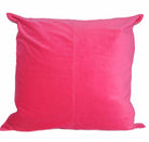 Hot pink cotton velvet cushion cover, 50 x 50cm, concealed back zip