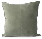 Green cotton velvet cushion cover, 50 x 50cm, concealed back zip