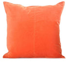 Orange cotton velvet cushion cover, 50 x 50cm, concealed back zip
