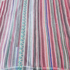 Striped regimental vintage kantha quilt, stitch detail