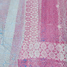 Vintage pink cotton kantha quilt, hand-stitched, 188 x 153cm
