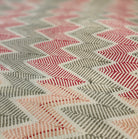 Vintage cotton kantha quilt in faded zigzag pattern, 175 x 122cm