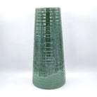 Jemima glazed ceramic vase in blue and green, 33 cm tall, handmade in Vietnam