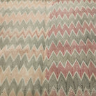 Faded zigzag vintage kantha quilt, folded