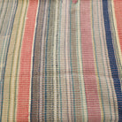 Faded rainbow vintage kantha quilt, stitch detail