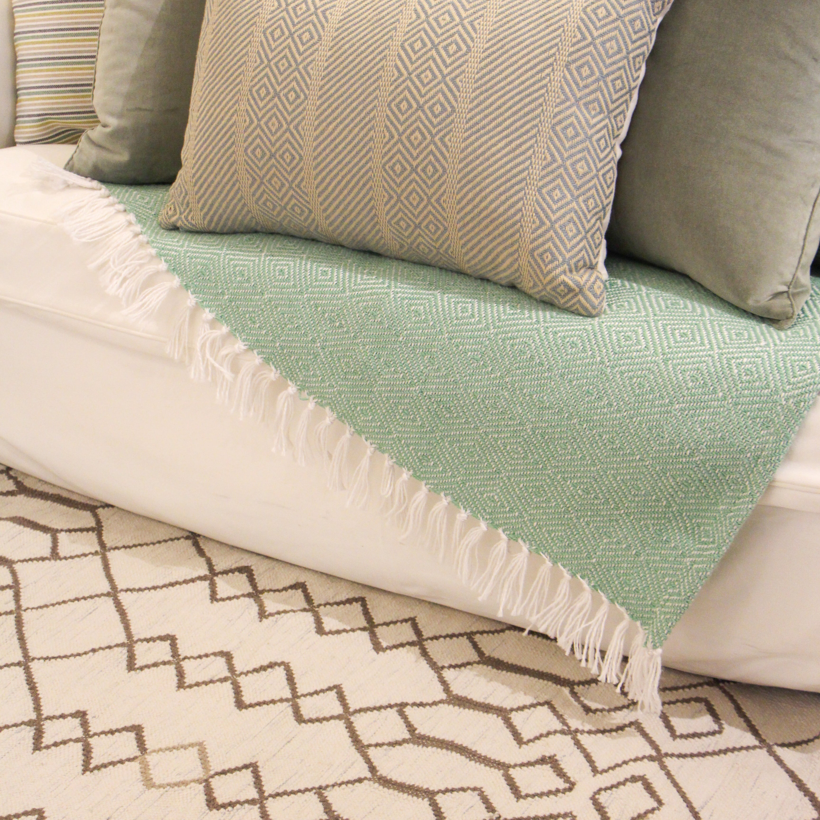 Weaver Green Minerva cushion in duck egg