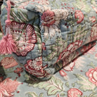 Hibiscus block-print cotton wash bag