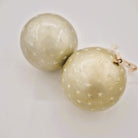 Hand-painted Christmas bauble decorated with little stars, lacquer finish, 7 cm