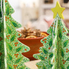Papier-mache Christmas tree decoration, flat-packable