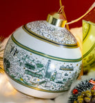 Ceramic Christmas bauble with a Mariko Jesse willow design