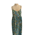 Anna block-print cotton sundress in turquoise