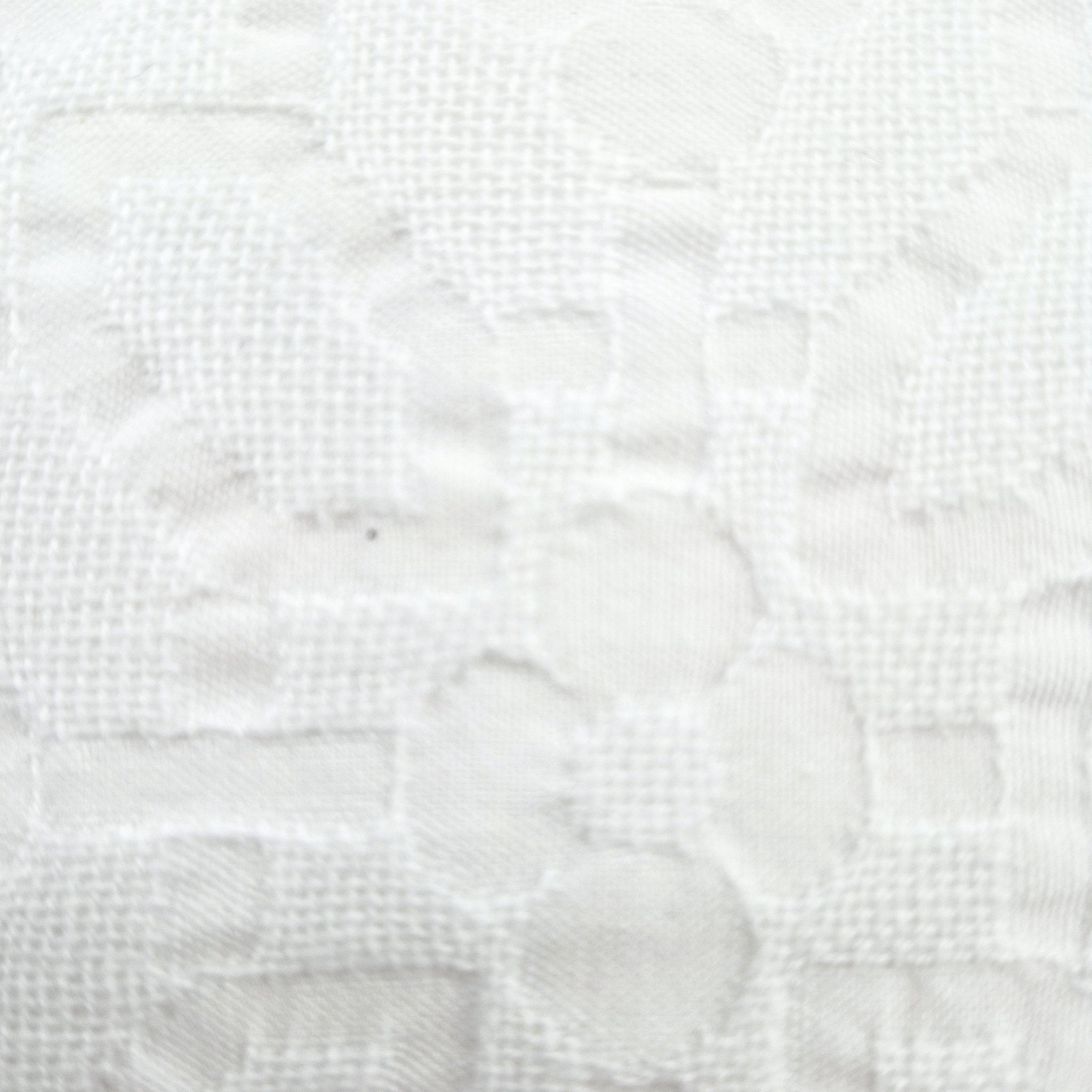 Woven azalea-pattern white cotton duvet cover, king size