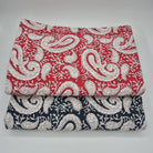 Paisley block-print cotton tablecloth, 170 x 270 cm
