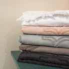 Bo cotton bath towel in charcoal