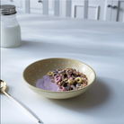Lemon polka-dot ceramic cereal bowl