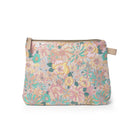 Pastel flower cosmetic bag in pink, medium