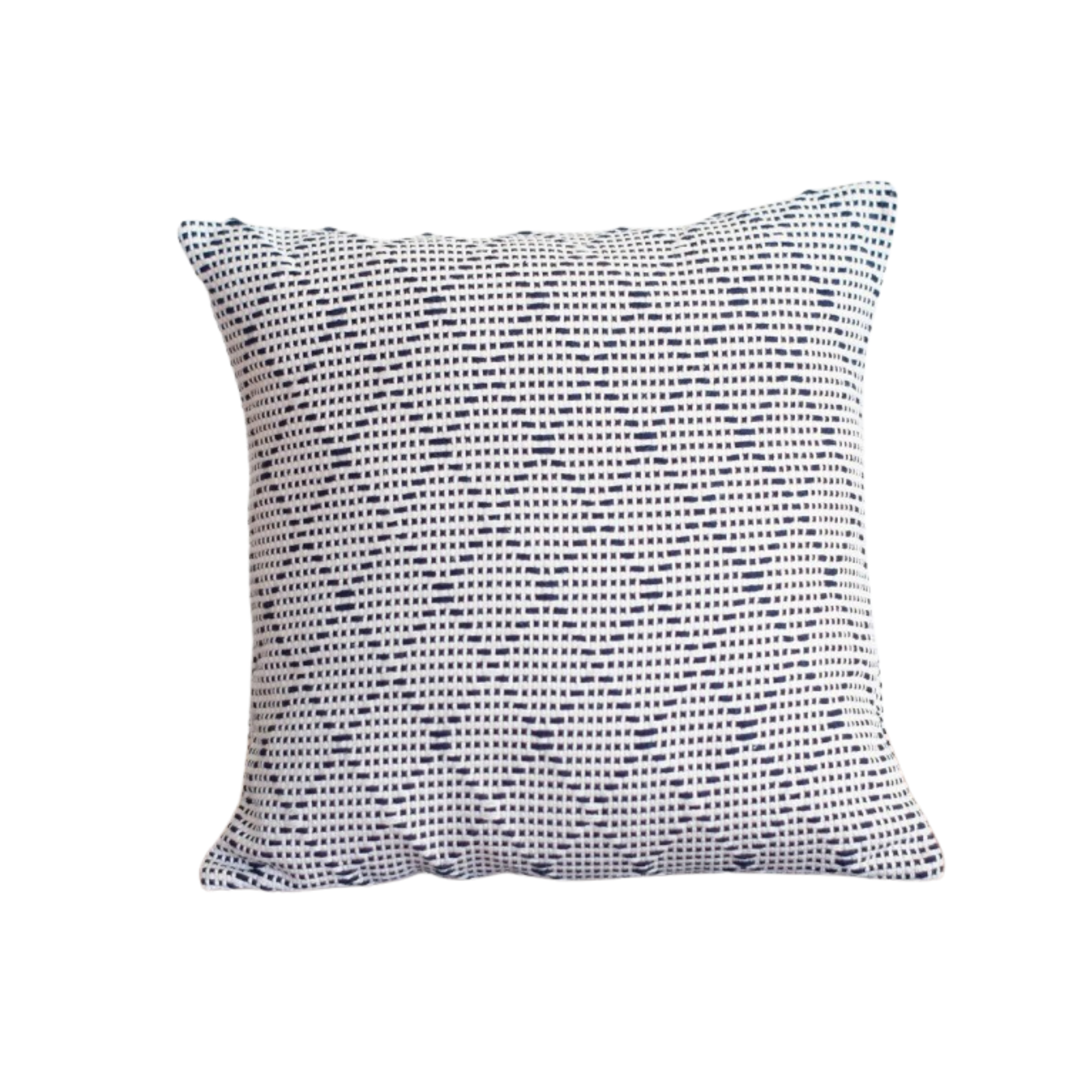 Portuguese mosaic recycled cotton cushion in black, 45 cm