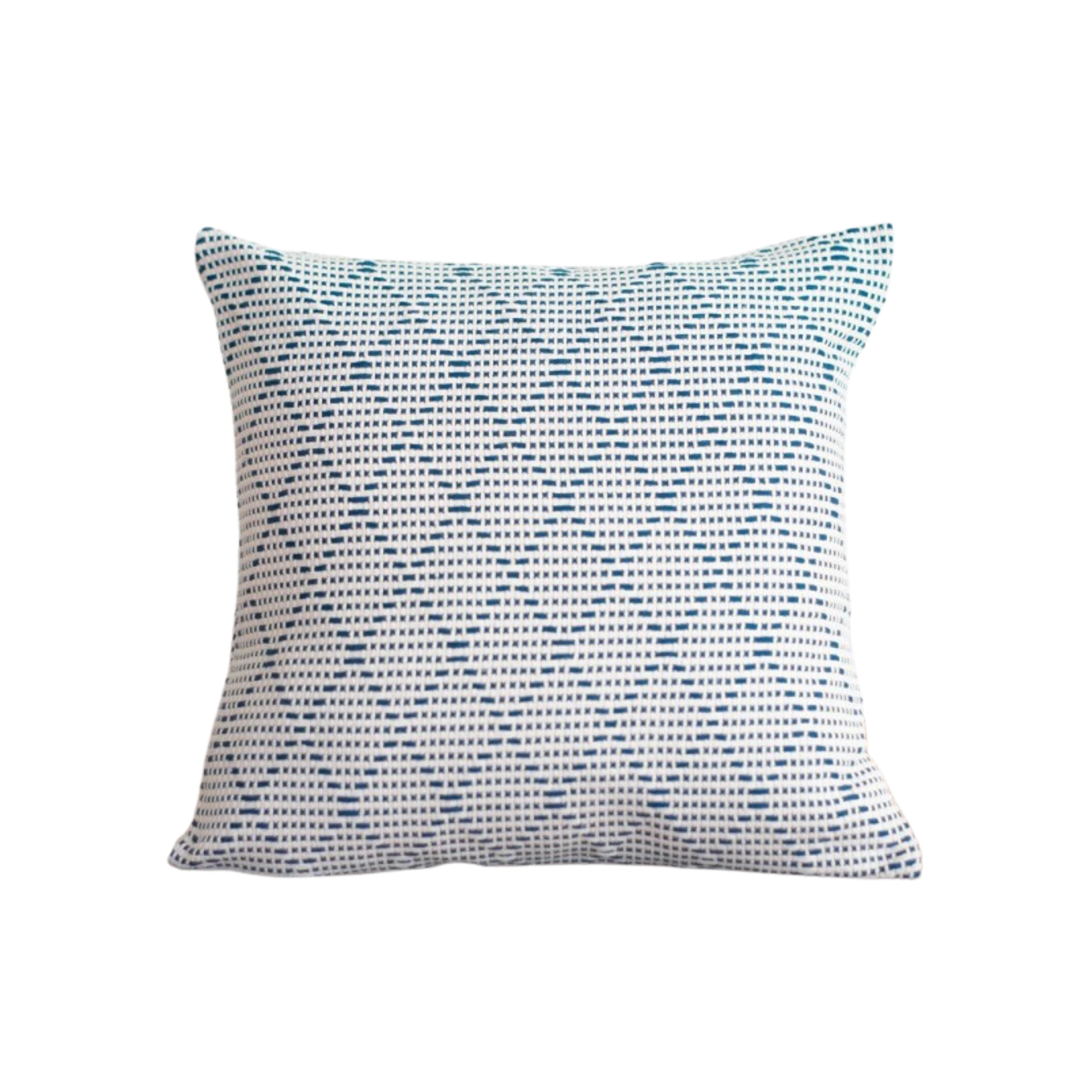Portuguese mosaic recycled cotton cushion in blue, 45 cm