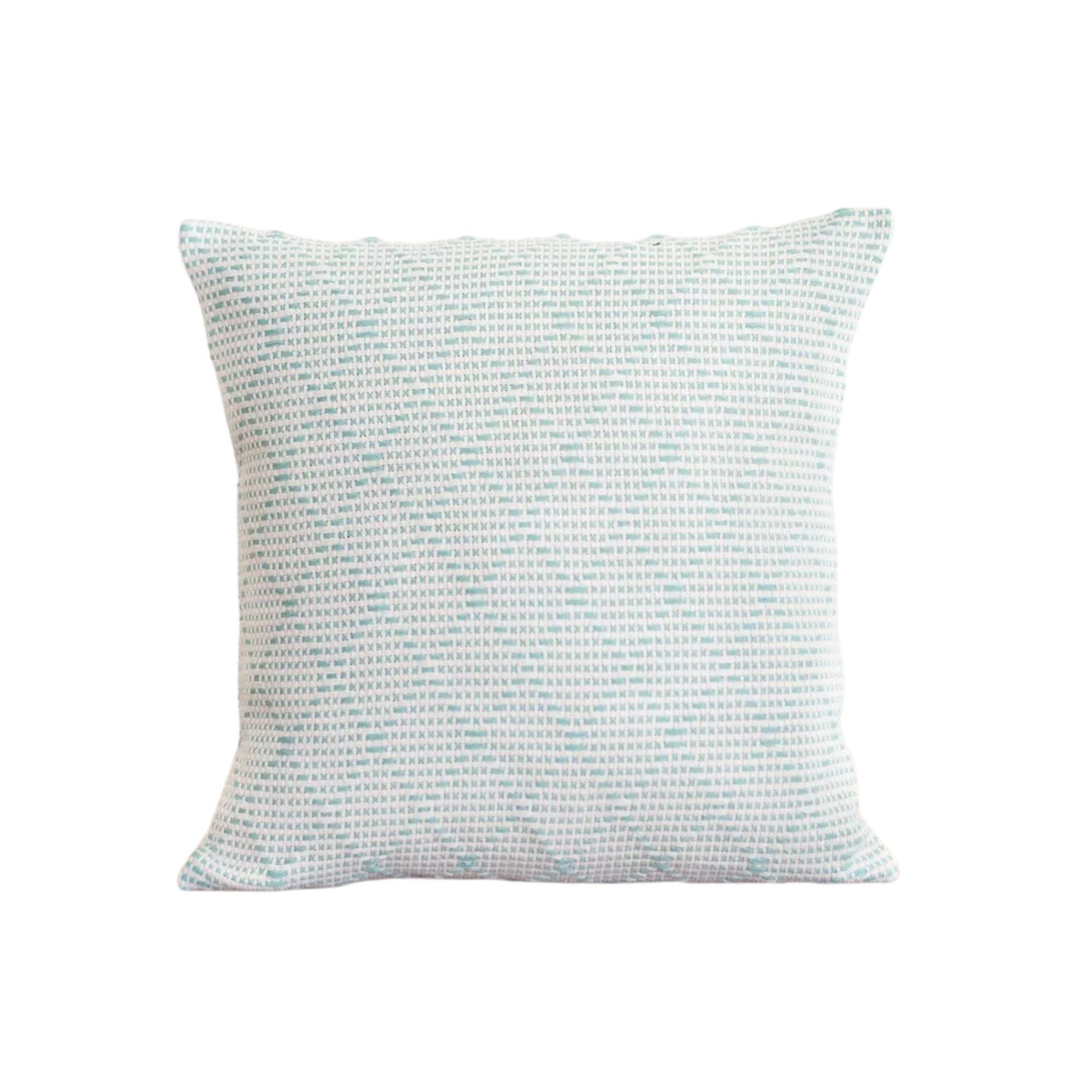 Portuguese mosaic recycled cotton cushion in mint, 45 cm