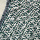 Recycled cotton placemat in cloud green and mid-grey, 52 x 34 cm
