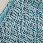 Recycled cotton placemat in mint and turquoise, 52 x 34 cm