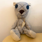 Decorative woollen cuddly bear, 25 cm, made in Portugal