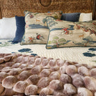 Egg Velvet Throw dusty pink by Ceannis, 130 x 170 cm, in a styled room setting