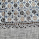 Small circle embroidered pashmina with metallic thread, 78 x 210 cm, detail view