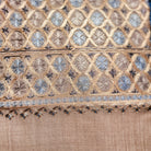 Small circle embroidered pashmina in use, 78 x 210 cm, 100% pashmina with metallic thread