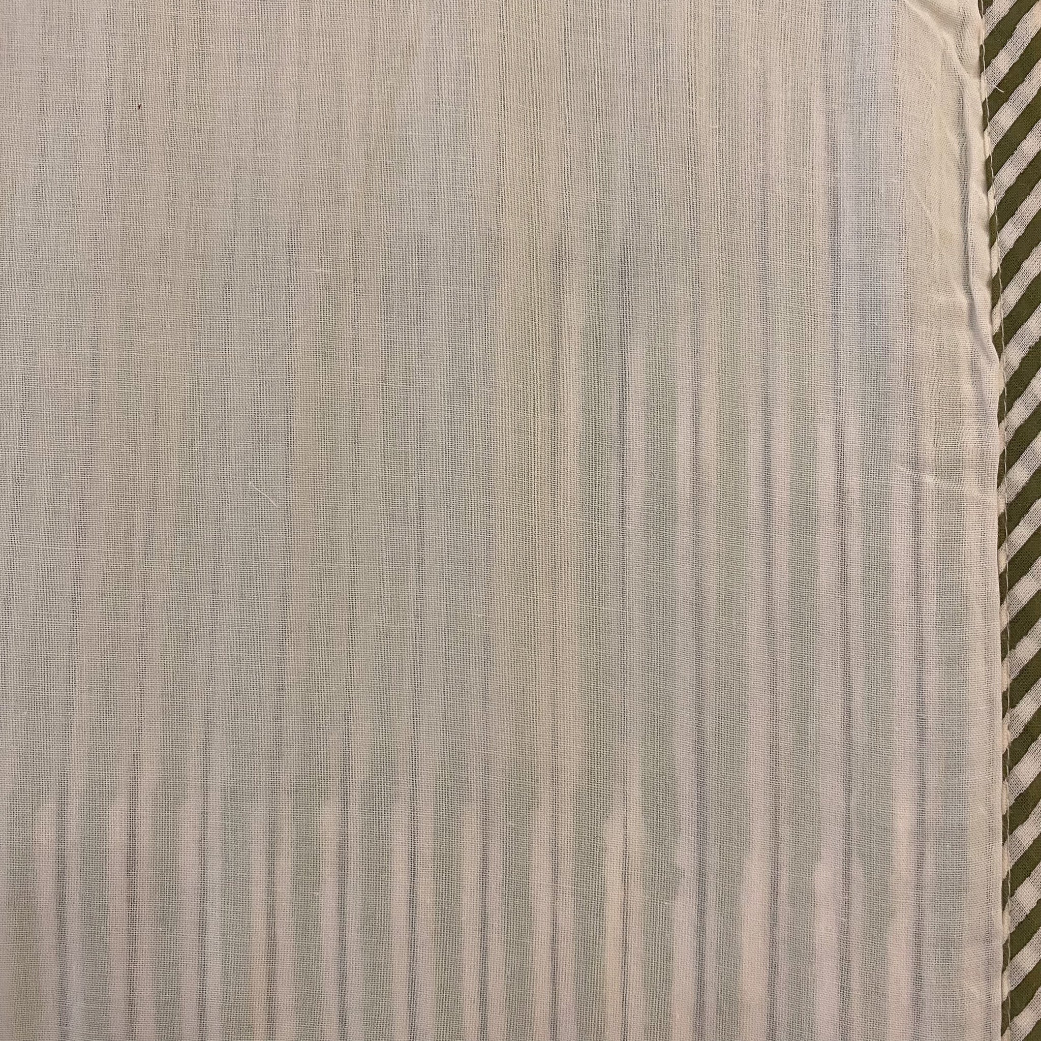 Queen dohar blanket in a green stripe