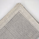 Hand block-printed striped cotton tablecloth with irregular stripes
