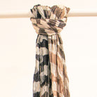 Hand-woven silk scarf with a diagonal pattern, 60 x 180 cm, India