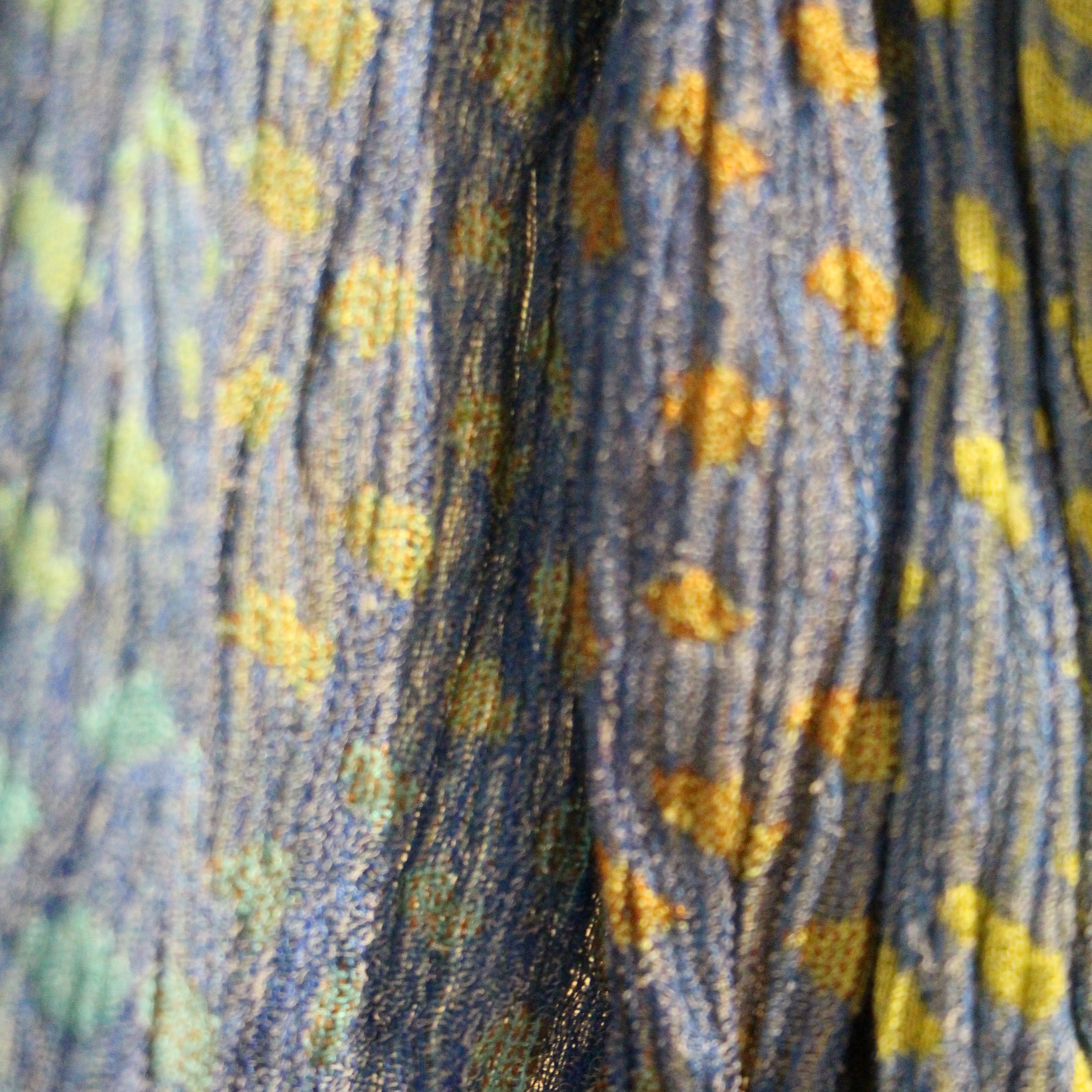 Hand-woven silk Star Diamond scarf, detail of the star pattern, India
