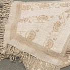 Handwoven throw, assorted silk and wool